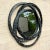 Black Vintage 80s Monumental Splatter Paint Rings Mirror For Sale - Image 8 of 10