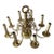 1970s Brass Chandelier With Eight Arms/Candle Holders For Sale