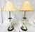 Ceramic Vintage Italian Ceramic Majolica Candlestick Lamps With Pierced Paper Lampshades- Set of 2 For Sale - Image 7 of 12