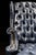 Animal Skin Vintage Tufted Leather Chesterfield Armchair in Cornflower Blue For Sale - Image 7 of 8