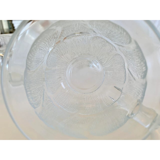 Glass Vintage French Holiday Punch Bowl With 12 Punch Cups, and Ladle -14 Pieces For Sale - Image 7 of 10