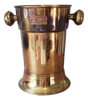 Ice Bucket in Brass and Enamel Details, 1960s