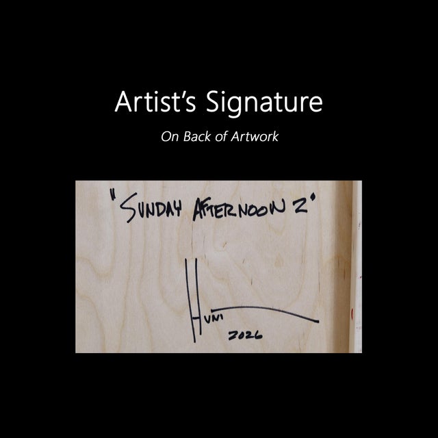 Sunday Afternoon 2 - Original Minimalist Abstract Acrylic and Resin Art on Wood Panel For Sale - Image 9 of 9