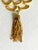 Vintage 1970s Brutalist Articulated Birdcage Tassel Pendant Necklace, Gold-Tone For Sale - Image 15 of 15