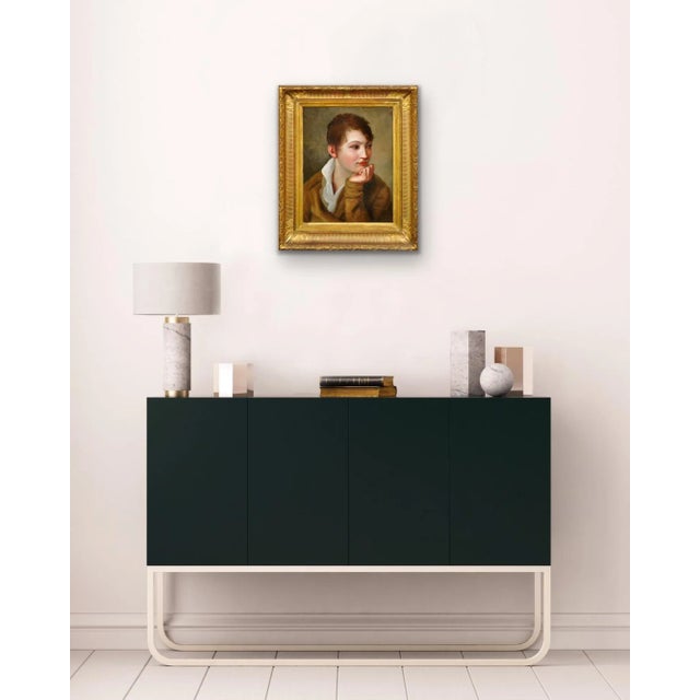 Portrait of La Gamine, Late 18th or Early 19th Century, Oil on Canvas, Framed For Sale - Image 10 of 18