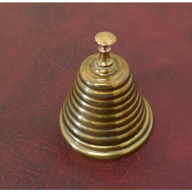 Victorian brass courtesy counter top bell, beehive brass bell Made in the style of a beehive solid brass, good and ready...