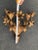 Large Italian Gilt Iron Floral Wall Sconce For Sale - Image 9 of 12