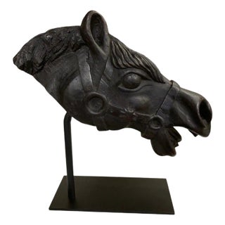 19th Century American Carved Wood Horse Head For Sale