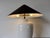 1980s Postmodern Crackle Glazed Ceramic Table Lamp With Metal Conical Shade For Sale - Image 4 of 12
