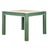 Worlds Away Matthew Izzo Home Jackie Square GrassclothTop, Round Leg, Two Drawer Game Table in Matte Green With Matte White Lacquer Edging For Sale - Image 4 of 7