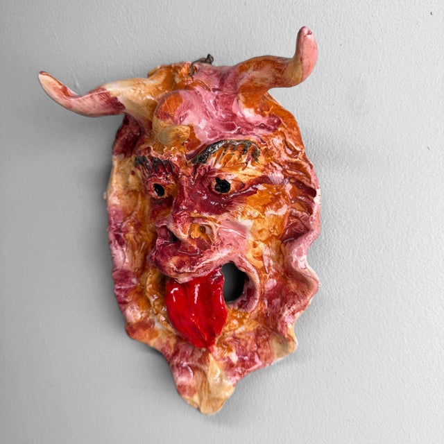 Contemporary Ceramic Apotropaic Mask by Gennaro Condurso, Italy, 2010s For Sale - Image 3 of 8