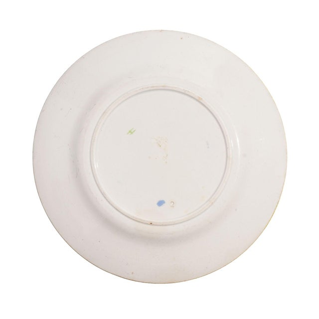 Ceramic Pair of French Glazed Faience Plates With Scallions and Artichokes, C. 1850's For Sale - Image 7 of 14