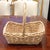 Late 20th Century Mid 20th Century Vintage Large French Natural Hand Woven Wicker Basket For Sale - Image 5 of 18