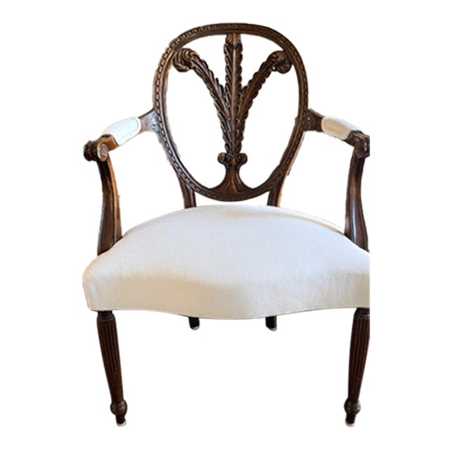 Late 20th Century White Livingroom Accent Chair For Sale