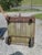 Brown Vintage Primitive Industrial Small Garden Cart Platform Table, Rustic Wood & Iron Coffee Table For Sale - Image 8 of 10