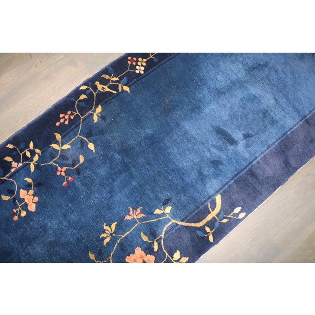 Textile Rare Antique Chinese Art Deco Runner, 2'9'' X 14'2'' For Sale - Image 7 of 8