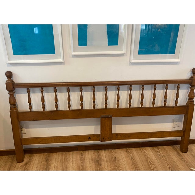 Heywood-Wakefield 1950s HeyWood Wakefield King Headboard For Sale - Image 4 of 10