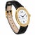Bvlgari Ovale ref. OV32G in 18K yellow gold, circa 1990s, featuring a white dial with black Arabic numerals and baton...