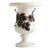 Large Vintage Marble Urn With Ornamental Iron Decor For Sale