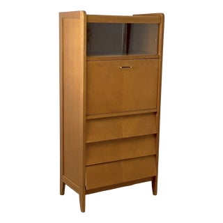 Vintage Secretaire in Veneer, 1960s For Sale