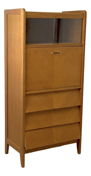Vintage Secretaire in Veneer, 1960s