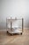 Postmodern Chrome Framed White Serving Cart on Wheels, 1980s For Sale - Image 6 of 8