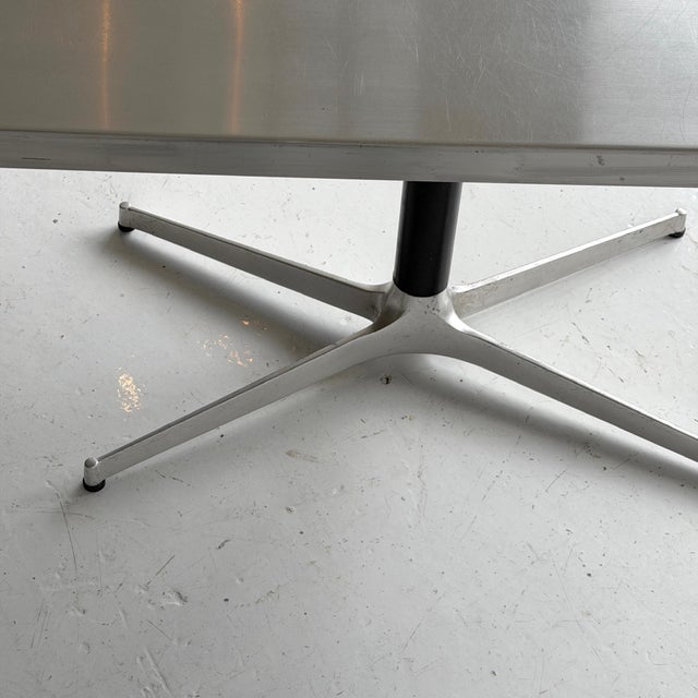 1990s Stainless Steel Industrial Dining Table/Desk For Sale - Image 10 of 11