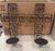 2020s Pair of Black Wrought Iron Cross Candle Holders With Scrollwork For Sale - Image 5 of 5