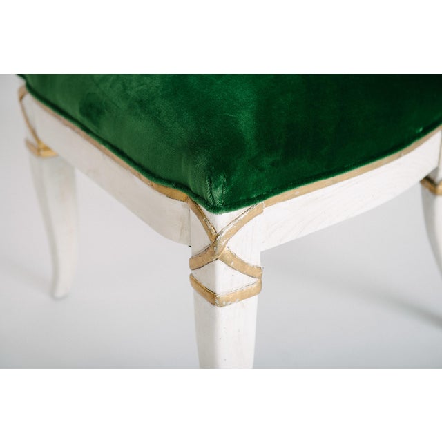 Green 1980s Set of 10 Emerald Green Velvet Dining Chairs Attr. Marge Carson For Sale - Image 8 of 11