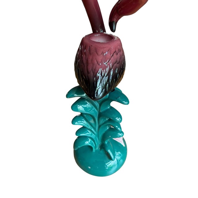 1980s Pink Flamingo Candlestick Holder For Sale - Image 9 of 9