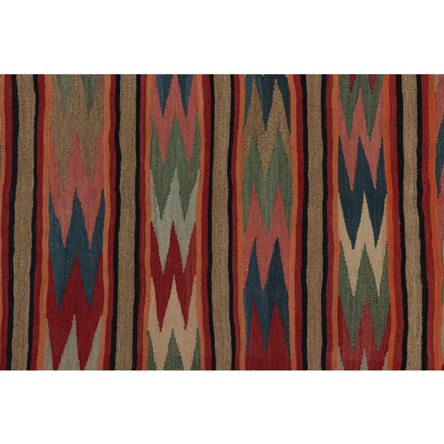 1950s Vintage Afghani Tribal Kilim Rug With Geometric Patterns For Sale In New York - Image 6 of 7