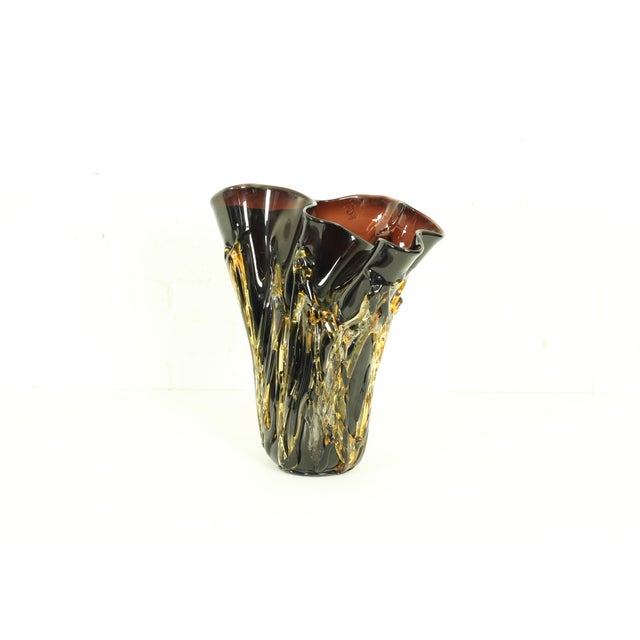 Large Murano Glass Vase by Enrico Cammozzo, 1990s For Sale - Image 6 of 12