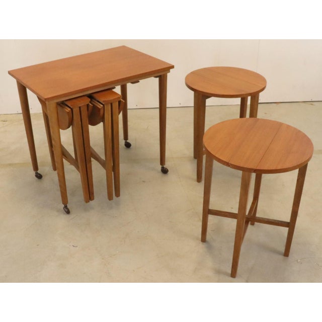 Brown Nesting Tables by Poul Hundevad, Set of 5 For Sale - Image 8 of 14