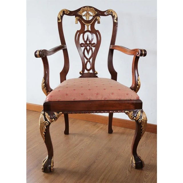George II Style Armchair, 1990s For Sale - Image 10 of 10
