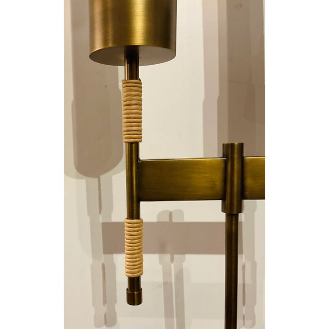 Baker Furniture Company Jonathan Browning for Baker Modern Brass and Frosted Glass Tomales Table Lamp For Sale - Image 4 of 6