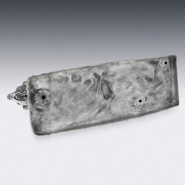 Metal Continental Artist, Hunting Setter Dog Statue, 1910s, Silver Plated Metal For Sale - Image 7 of 18