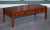 Military Campaign 3-Drawer Coffee Table in Burr Yew Wood, Elm and Brass, 1950s For Sale - Image 3 of 14