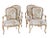 Set of 4 18th Century Louis XV Fauteuils Armchairs Carved and Polychromed For Sale