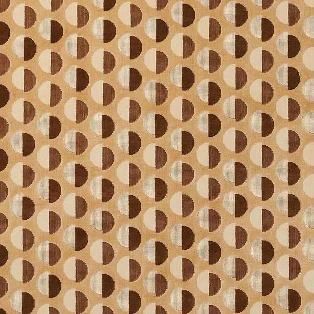 Schumacher Sample - Schumacher Half Moon Velvet Fabric in Camel For Sale - Image 4 of 4