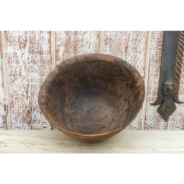 Wood Antique Abidemi Rustic African Bowl For Sale - Image 7 of 9