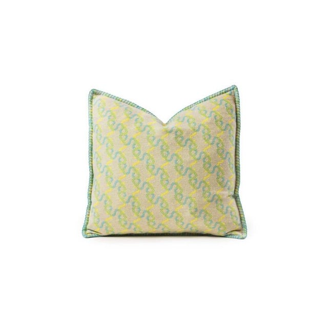 Signature cushion in wool, cashmere & jacquard textiles by altreforme dimensions: d 10 x w 50 x h 50 cm. Materials: wool,...