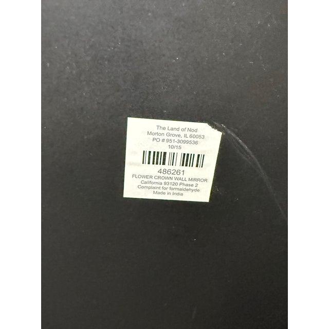 Crate & Barrel Flower Crown Wall Mirror For Sale - Image 10 of 12