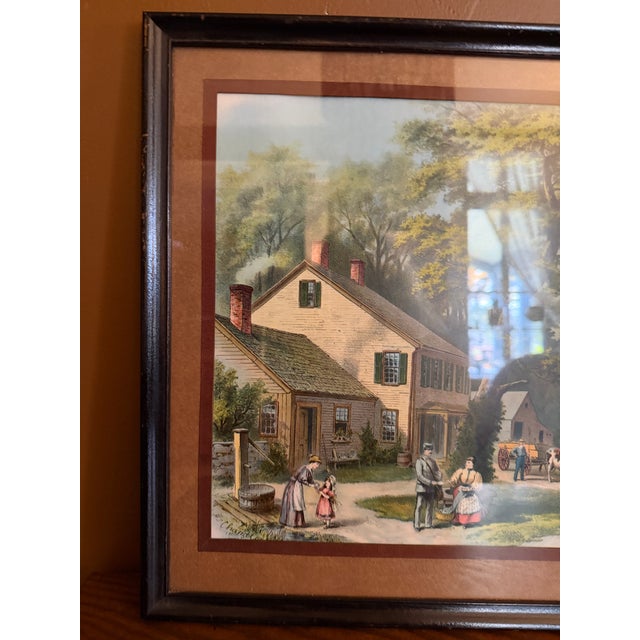 Antique William H. Chandler Print Her First Love Letter Rural Village Scene Framed For Sale - Image 6 of 9