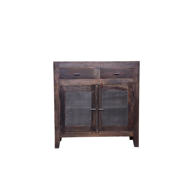 Rustic Porter Wooden Two Door Cabinet For Living Room Chairish