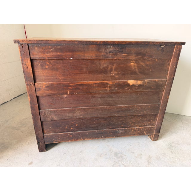 Vintage American Traditional Three Drawer Chest With Brass Handles For Sale - Image 17 of 17