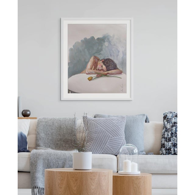 Contemporary “The Awakening of Spring” Original Impressionistic Figure Watercolor on Paper Painting Art by Anna Novick, Framed For Sale - Image 3 of 9