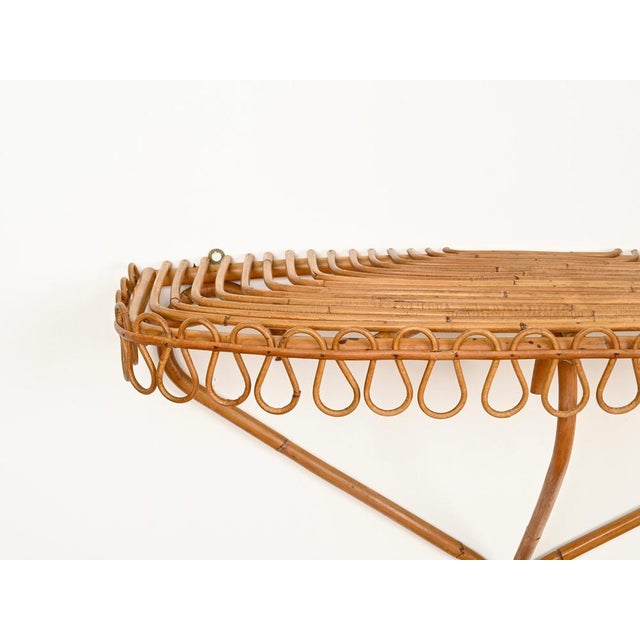 1960s Large Wall Shelf in Rattan and Bamboo by Franco Albini, Italy, 1960 For Sale - Image 5 of 15
