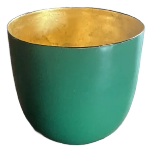 Green Gold Leaf Cup