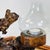 Coastal Large Varnished Driftwood and Hurricane Glass Candelabra For Sale - Image 3 of 6