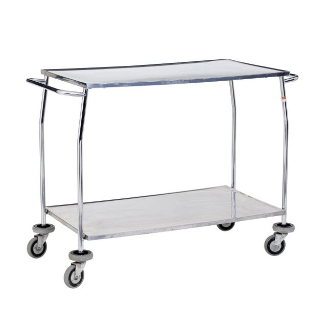 Vintage Stainless Steel Trolley, 1970s For Sale - Image 7 of 7